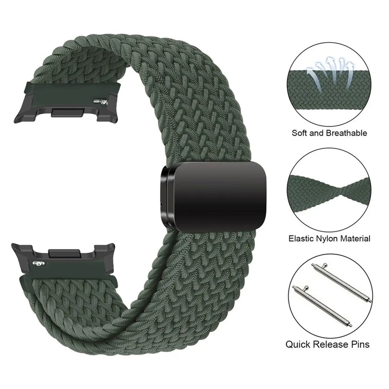 بند آلتیمیت شیلد مدل Braided Magsolo NV8 مناسب برای ساعت هوشمند سامسونگ Galaxy Watch 8 40mm / Galaxy Watch 8 44mm / Galaxy Watch 8 Classic 46mm