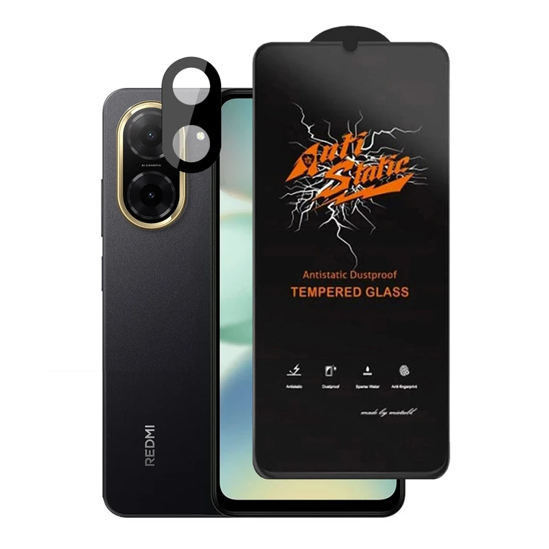 محافظ صفحه نمایش آکوآرا مدل PremiumAntis-3D مناسب برای گوشی موبایل شیائومی Redmi A5 به همراه محافظ لنز دوربین
