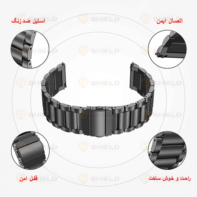 بند آلتیمیت شیلد مدل 3Row TW مناسب برای ساعت هوشمند گلوریمی GX Sport 22mm