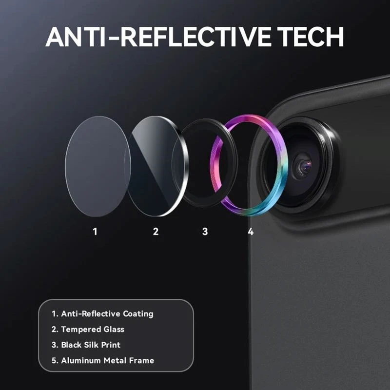 محافظ لنز دوربین فلزی آکوآرا مدل RNG مناسب برای گوشی موبایل اپل iPhone 17 Air