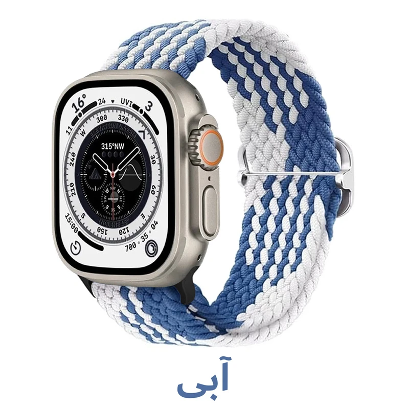 بند هاپلایت مدل Braided Blue HL مناسب برای ساعت هوشمند ویرفیت HK8 Pro max / HK9 Ultra 2 / T900 ultra