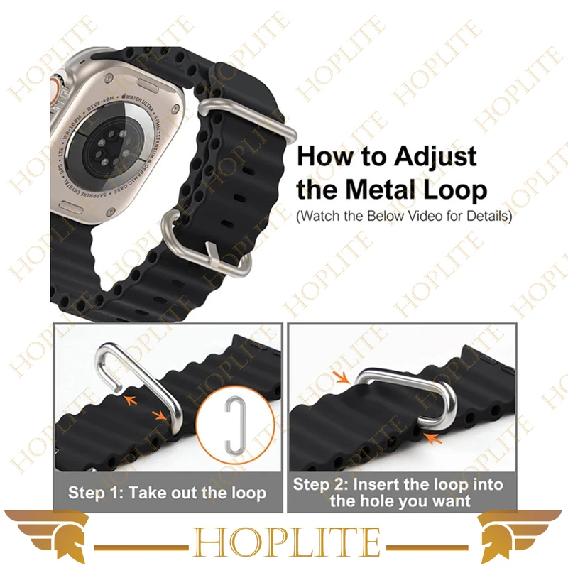 بند هاپلایت مدل Ocean-HL مناسب برای ساعت هوشمند الترا T1000 Ultra 49mm