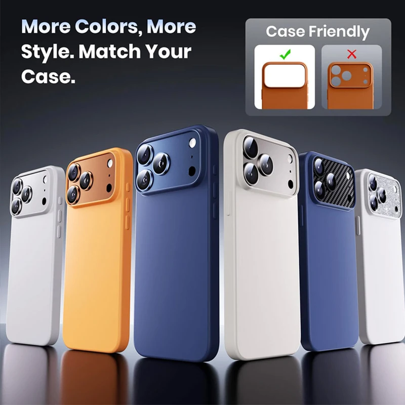 محافظ لنز دوربین فلزی آکوآرا مدل All-Round Protection مناسب برای گوشی موبایل اپل iPhone 17 Pro