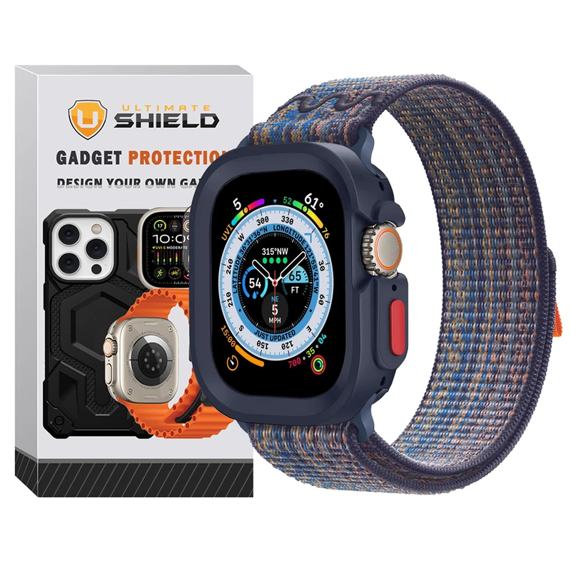بند آلتیمیت شیلد مدل Hyper Defender مناسب برای اپل واچ 49 mm سری Ultra به همراه کاور