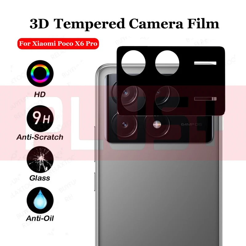 محافظ لنز دوربین پلاس مدل 3D-PL مناسب برای گوشی موبایل شیائومی Poco X6 Pro