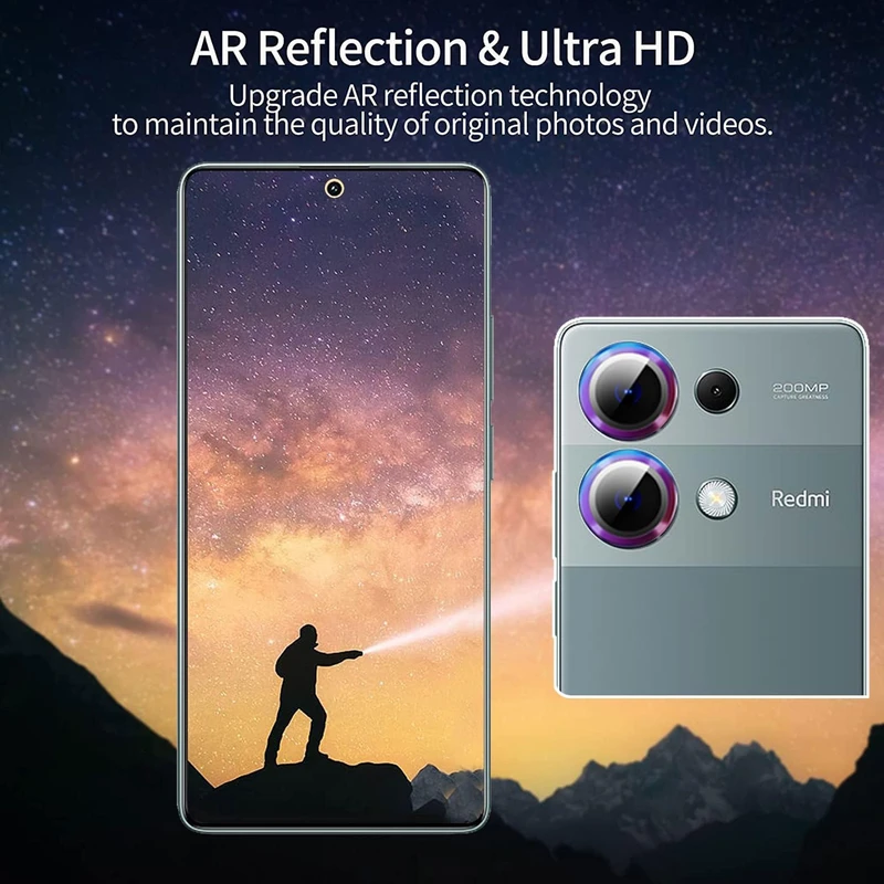 محافظ لنز دوربین رینگی هاپلایت مدل Ring Protector HL مناسب برای گوشی موبایل شیائومی Redmi Note 13 Pro 4G