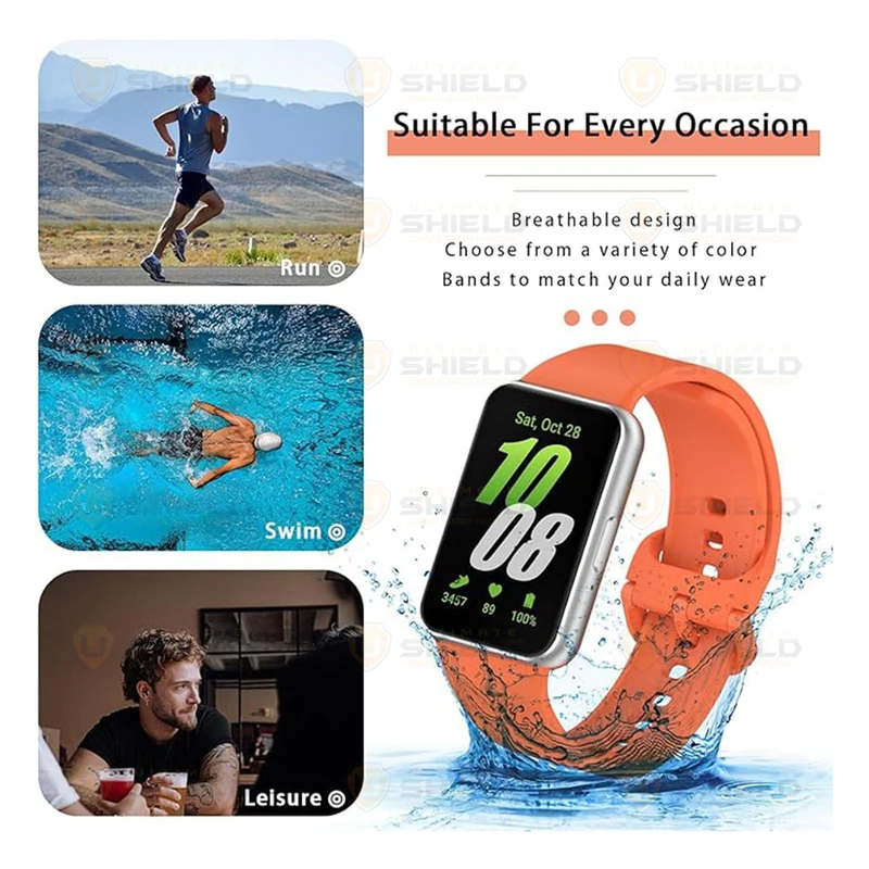 بند آلتیمیت شیلد مدل Silicone GK مناسب برای ساعت هوشمند سامسونگ Galaxy FIT 3 30mm