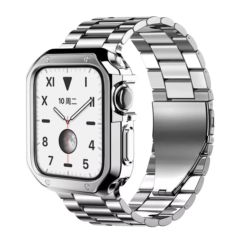 بند هاپلایت مدل 3Bead LUX HL مناسب برای اپل واچ Series 9 Aluminum 41mm / Series 8 Aluminum 41mm / Series 7 Aluminum 41mm به همراه کاور