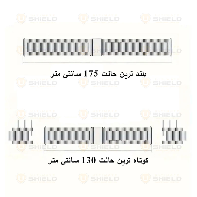 بند آلتیمیت شیلد مدل 3Row TW مناسب برای ساعت هوشمند تی سی اچ HD2 3D Hero 2 22mm