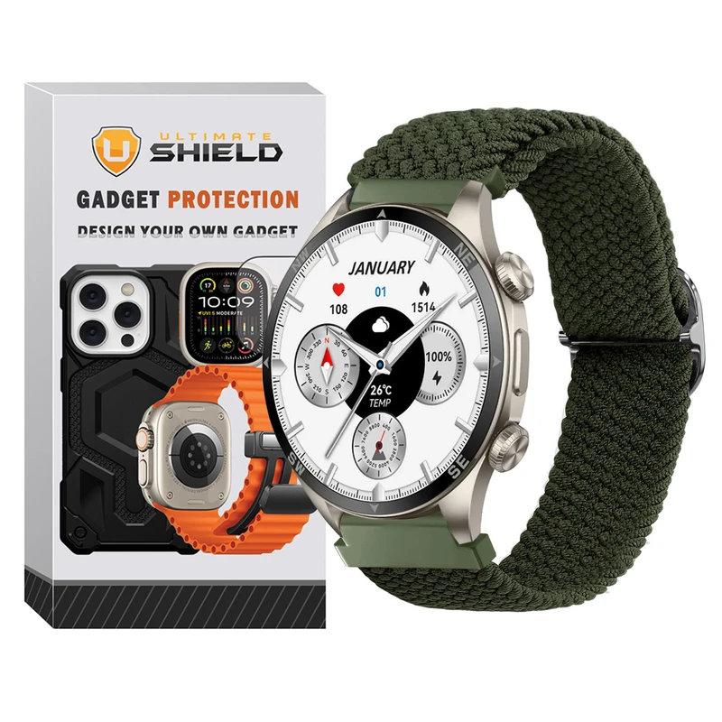 بند آلتیمیت شیلد مدل Braided TW مناسب برای ساعت هوشمند گلوریمی GX Sport 22mm