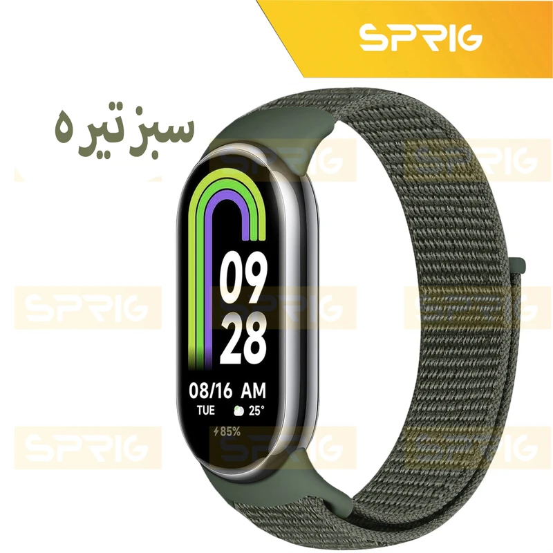 بند اسپریگ مدل Nylon Skin مناسب برای ساعت هوشمند شیائومی Mi band 8/9