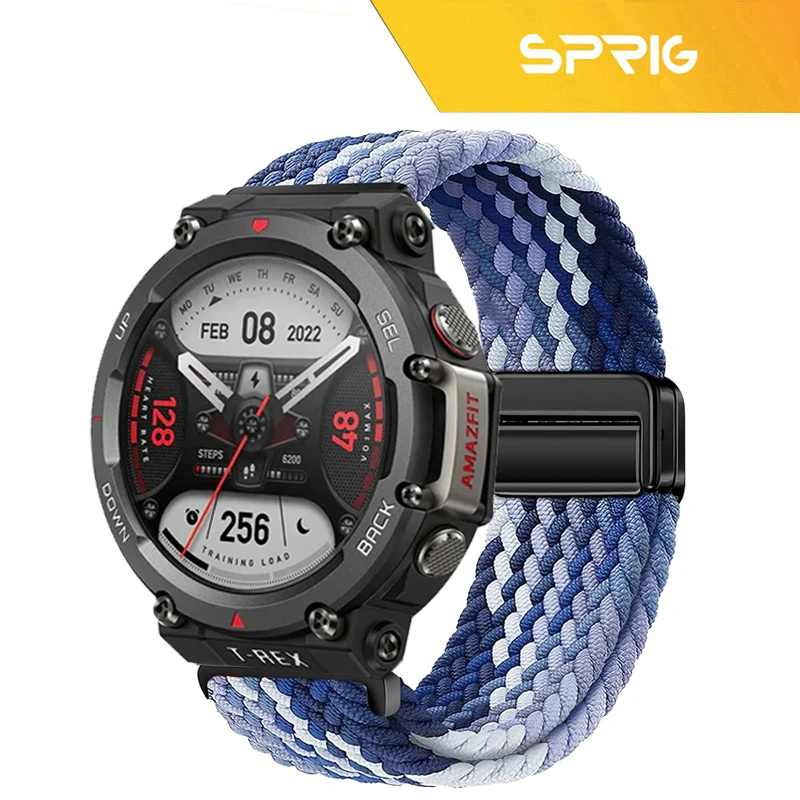 بند اسپریگ مدل Braided solo Magnet TRX مناسب برای ساعت هوشمند امیزفیت Trex 2 47mm