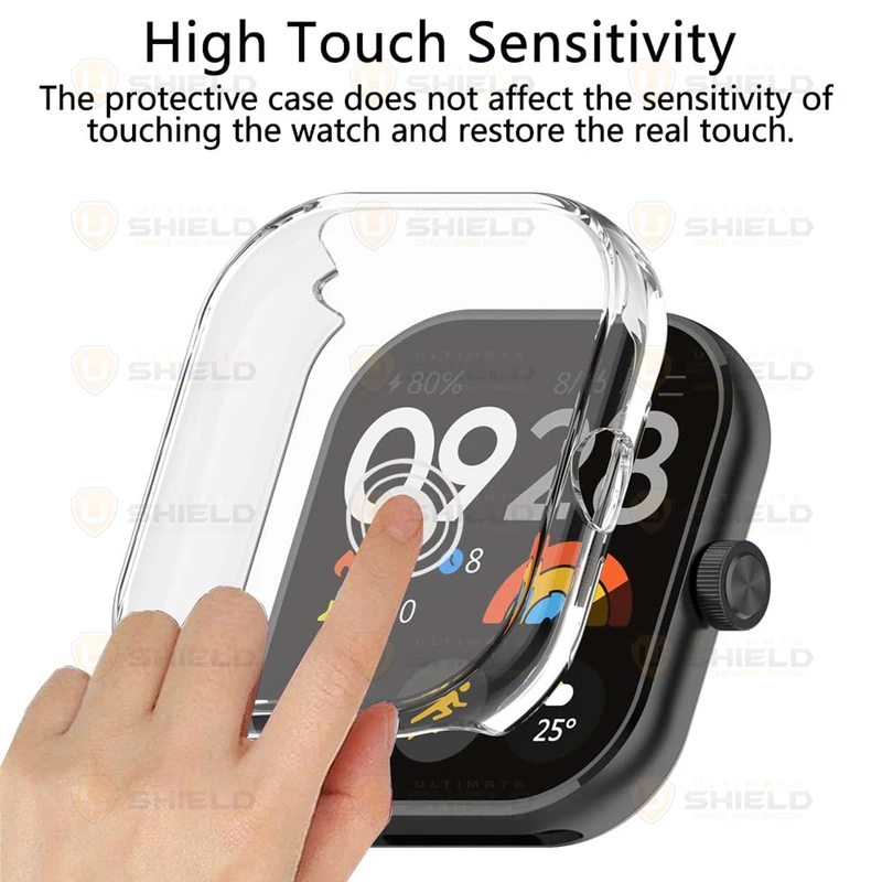 بند آلتیمیت شیلد مدل Special Jelly GRD CL مناسب برای ساعت هوشمند شیائومی Redmi watch 4 به همراه کاور