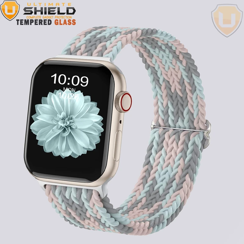 بند آلتیمیت شیلد مدل Braided SL مناسب برای اپل واچ 44/45/46/49 میلی متری سری SE1/SE2/SE3/4/5/6/7/8/9/10/11/Ultra/Ultra2/Ultra3