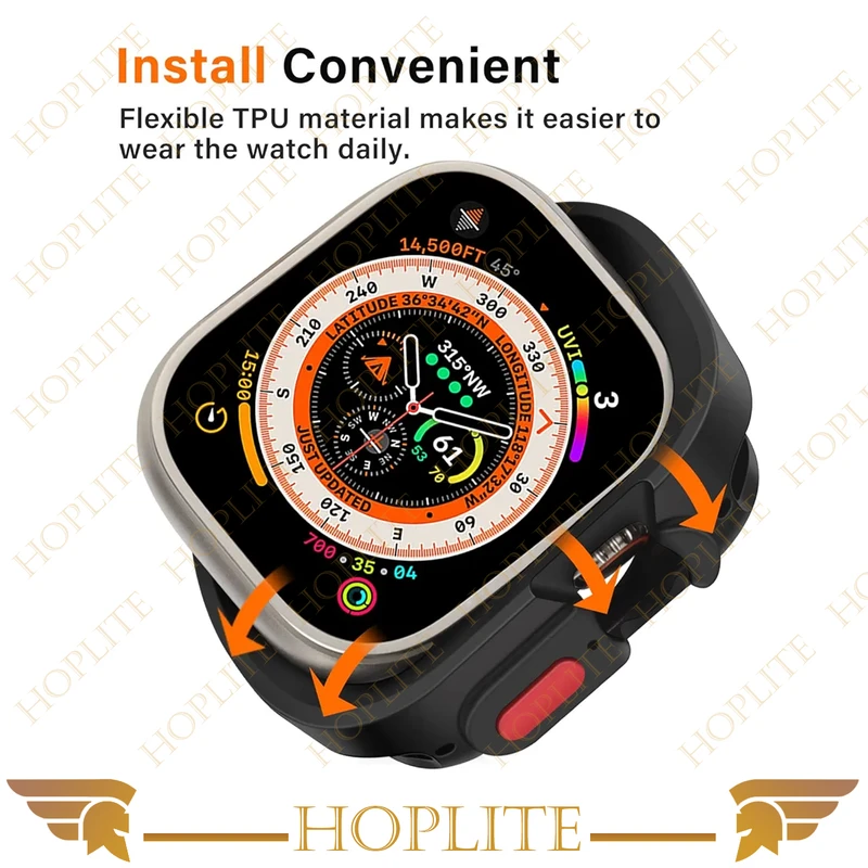 کاور هاپلایت مدل SIC Armor HL مناسب برای اپل واچ سری 4/5/6/Se سایز 44 میلی متری به همراه محافظ صفحه نمایش