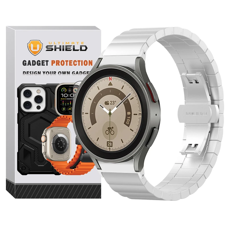 بند آلتیمیت شیلد مدل Swatch Link BTN مناسب برای ساعت هوشمند سامسونگ Galaxy Watch 4/5/6/7/FE 40/43/44/46/47mm
