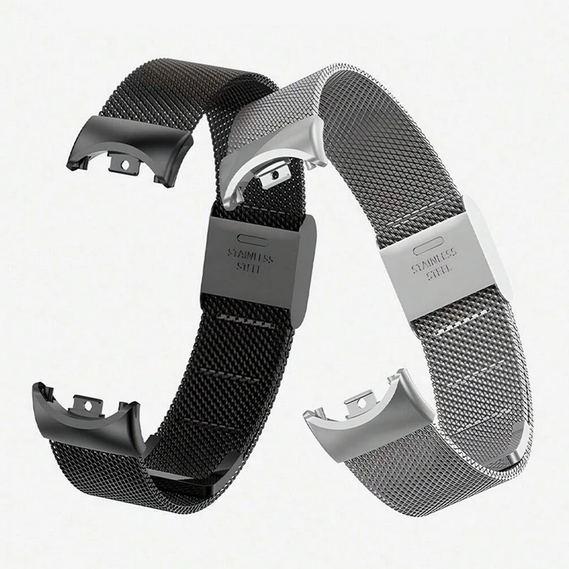 بند ساعت آکوآرا مدل Milanese SG مناسب برای مچ‌بند هوشمند شیائومی Mi Band 10