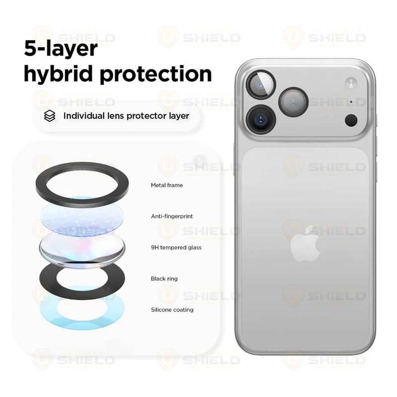 محافظ لنز دوربین آلتیمیت شیلد مدل Ring UL مناسب برای گوشی موبایل اپل iPhone 17 Pro / 17 Pro Max