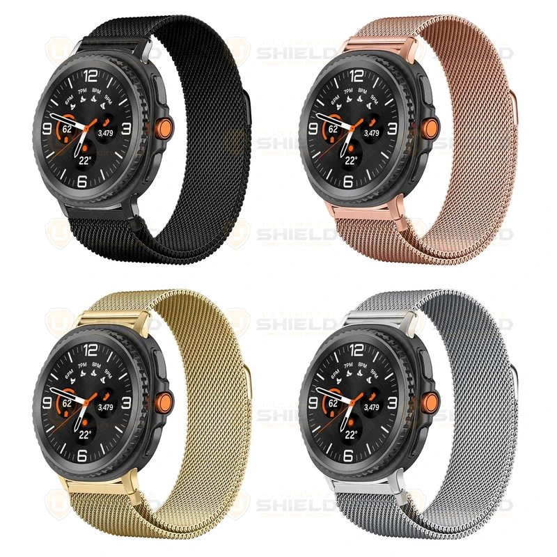 بند آلتیمیت شیلد مدل Milanese NV8 مناسب برای ساعت هوشمند سامسونگ Galaxy Watch 8 40mm / Galaxy Watch 8 44mm / Galaxy Watch 8 Classic 46mm