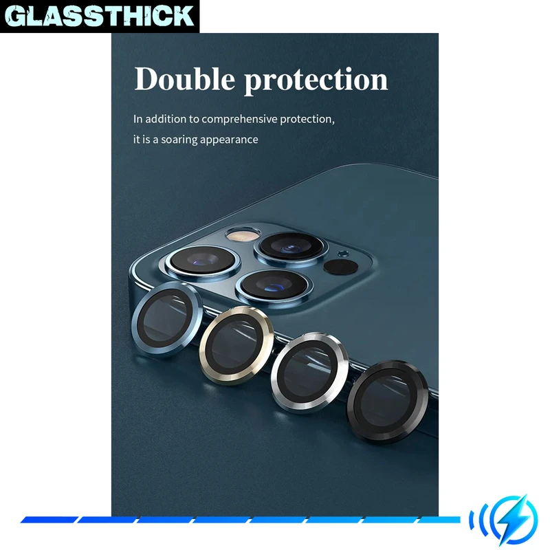 محافظ لنز دوربین گلستیک مدل Ring Metal مناسب برای گوشی موبایل اپل Iphone 13 Pro / 13 Pro Max