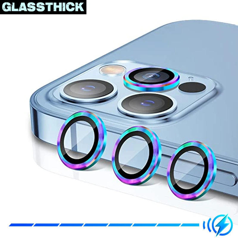 محافظ لنز دوربین گلستیک مدل Ring Metal مناسب برای گوشی موبایل اپل Iphone 13 Pro / 13 Pro Max