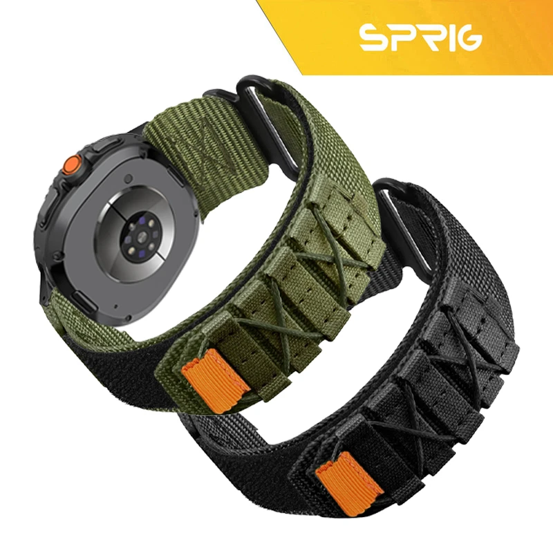 بند اسپریگ مدل Nylon Outdoor W8 مناسب برای ساعت هوشمند سامسونگ Galaxy Watch 8 40mm / 8 44mm / 8 Classic 46mm