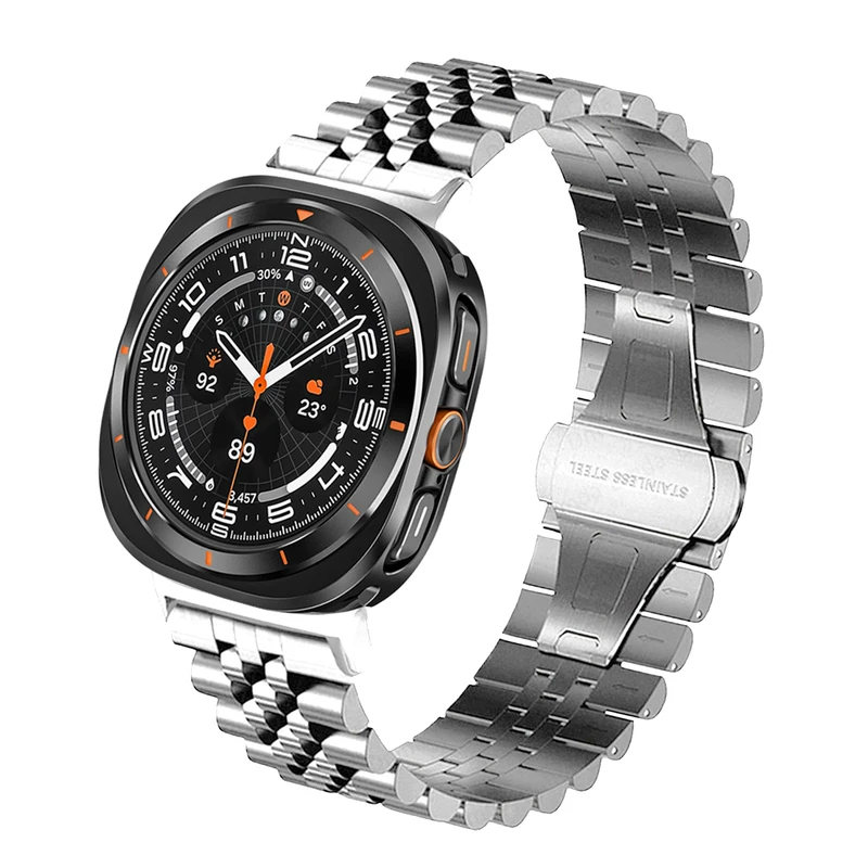 بند اسپریگ مدل 5Bead JustG مناسب برای ساعت هوشمند سامسونگ Galaxy Watch 7 Ultra 47mm به همراه کاور