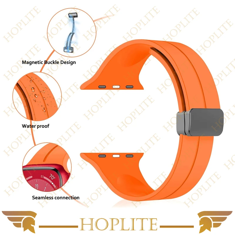 بند هاپلایت مدل Magnetic-ORG-HL مناسب برای ساعت هوشمند ویرفیت X8 Ultra