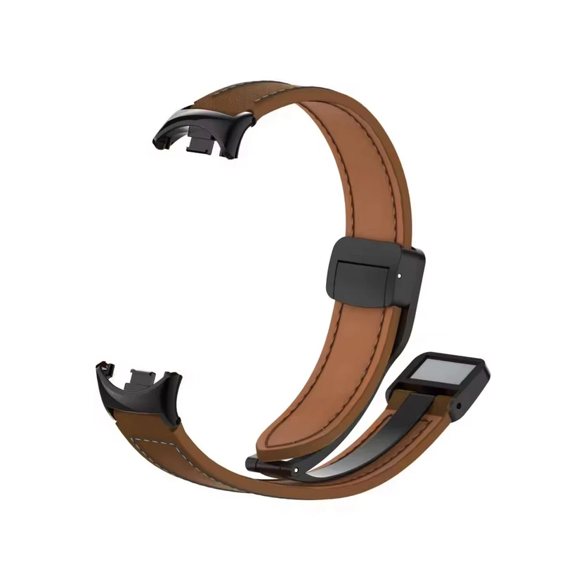 بند آکوآرا مدل Magnetic Leather مناسب برای مچ‌بند هوشمند شیائومی Mi Band 10