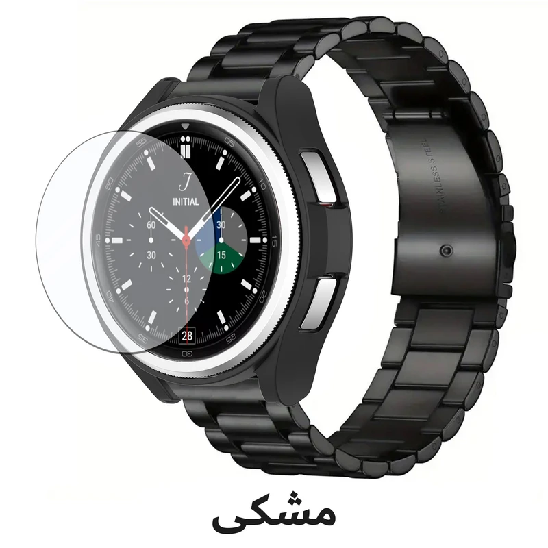 بند هاپلایت مدل 3Bead-GRD HL مناسب برای ساعت هوشمند سامسونگ Galaxy Watch 4 Classic 46mm به همراه کاور