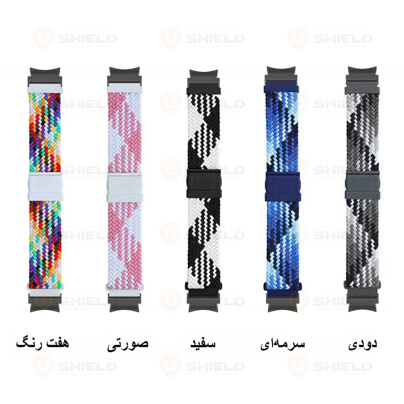 بند آلتیمیت شیلد مدل Braided Magnet BTN BK مناسب برای ساعت هوشمند سامسونگ Galaxy Watch 6 44mm