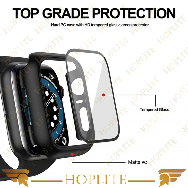 بند هاپلایت مدل Soft-Guard-HL مناسب برای اپل واچ Series SE 2022 Aluminum Case 44mm / SE 2021 Aluminum Case 44mm / Series 5 44mm / Series 6 44mm / SE 44mm به همراه کاور