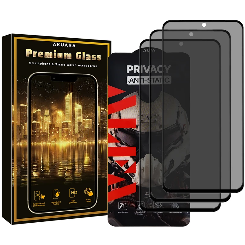 محافظ صفحه نمایش حریم شخصی آکوآرا مدل Premium P3 مناسب برای گوشی موبایل شیائومی Redmi Note 9S/9 Pro / Note 9 Pro Max / Note 10 Pro / Note 10 Pro Max / Note 11 Pro / mi 11T / Mi 10T Lite / Poc