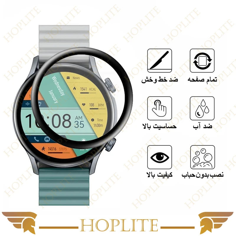 محافظ صفحه نمایش نانو هاپلایت مدل Pmma-HL مناسب برای ساعت هوشمند کیسلکت KR LTD بسته سه عددی