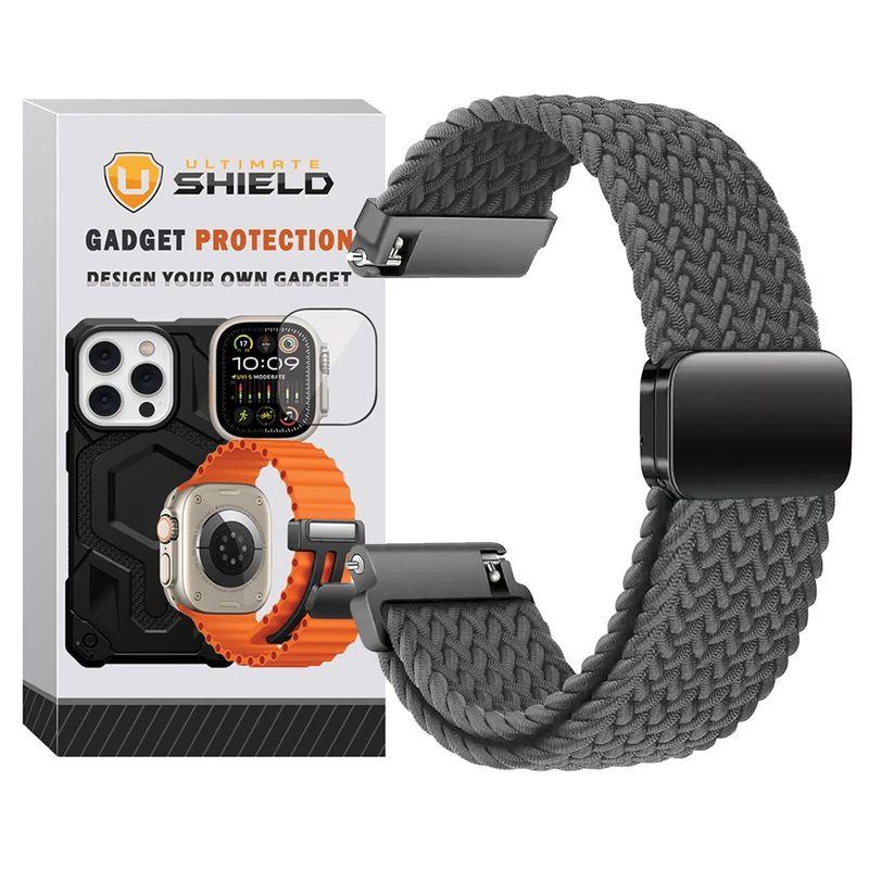 بند آلتیمیت شیلد مدل Braided Magsolo مناسب برای ساعت هوشمند هایلو  RS4 / RS4 Plus / LS02 20mm