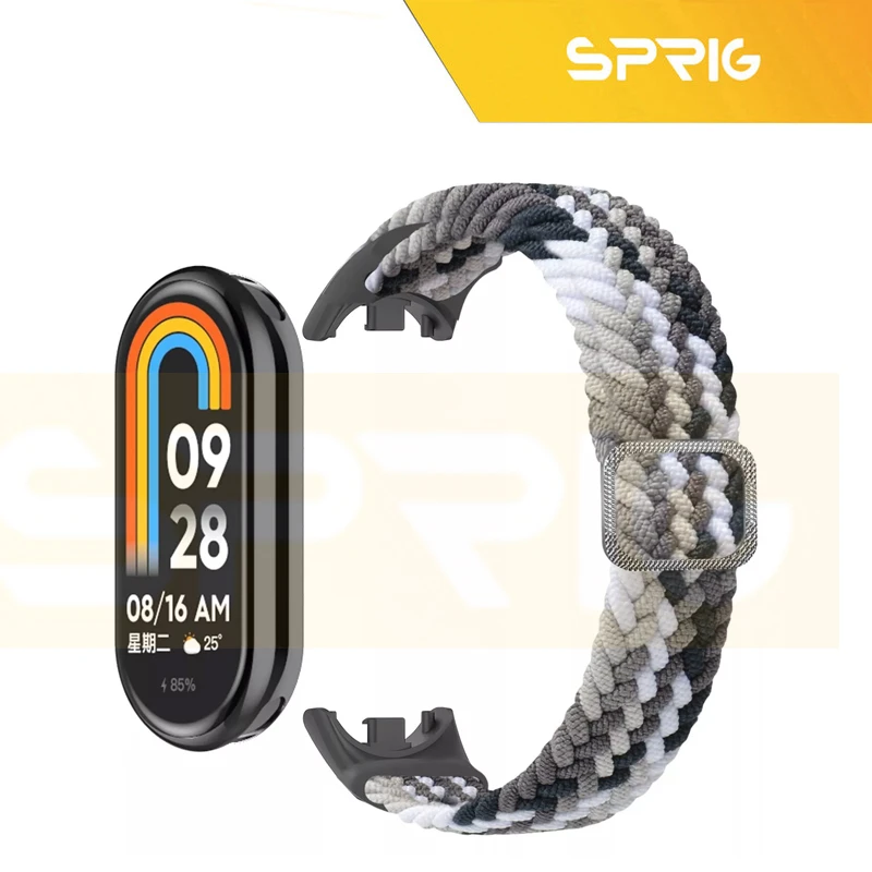 بند اسپریگ مدل Braided Dual colors مناسب برای ساعت هوشمند شیائومی Mi band 10