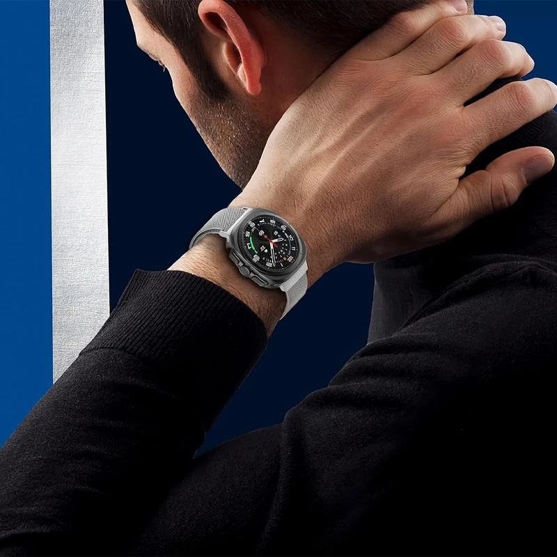 بند ساعت آکوآرا مدل Stahl Set مناسب برای ساعت هوشمند سامسونگ Galaxy Watch 7 Ultra 47mm به همراه کاور مجموعه 5 عددی