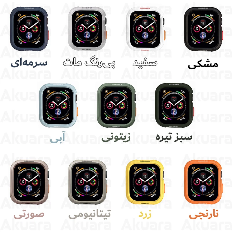 کاور آکوآرا مدل RGD مناسب برای اپل واچ 46 میلیمتری سری 11
