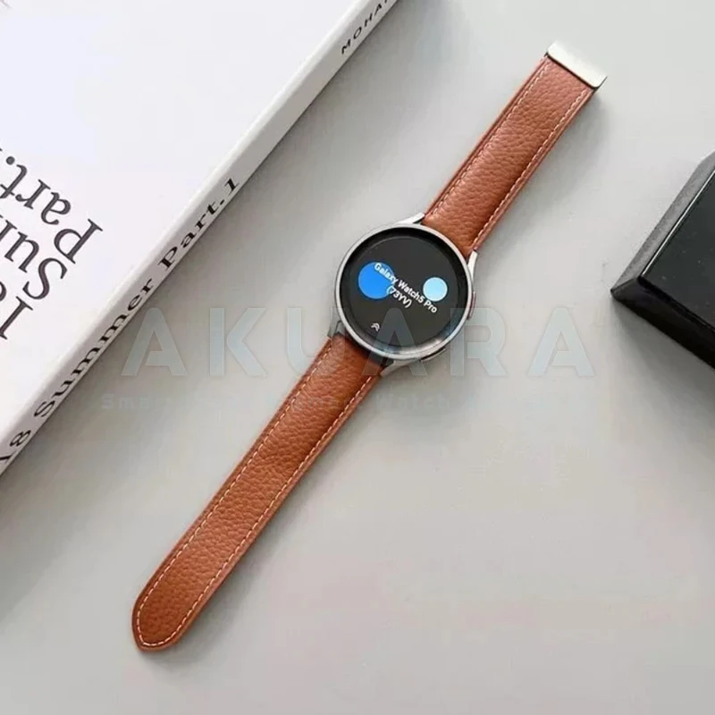 بند ساعت آکوآرا مدل Magnetic Leather AK مناسب برای ساعت هوشمند میبرو A2 / C3 / X1 / A1 / Lite 2 سایز 22mm