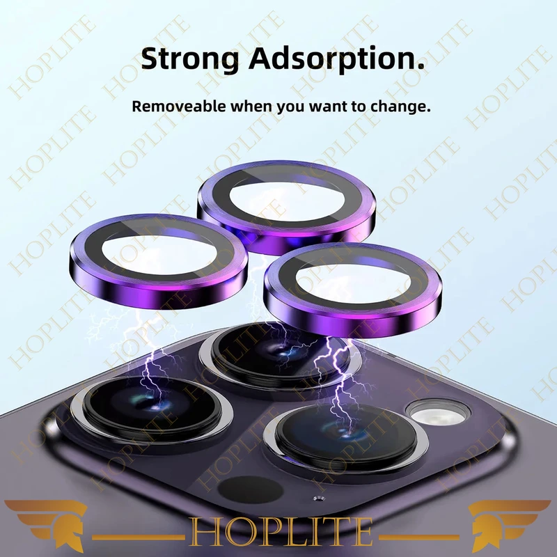 محافظ لنز دوربین هاپلایت مدل Ring-Metal-HL مناسب برای گوشی موبایل اپل Iphone 15 Pro