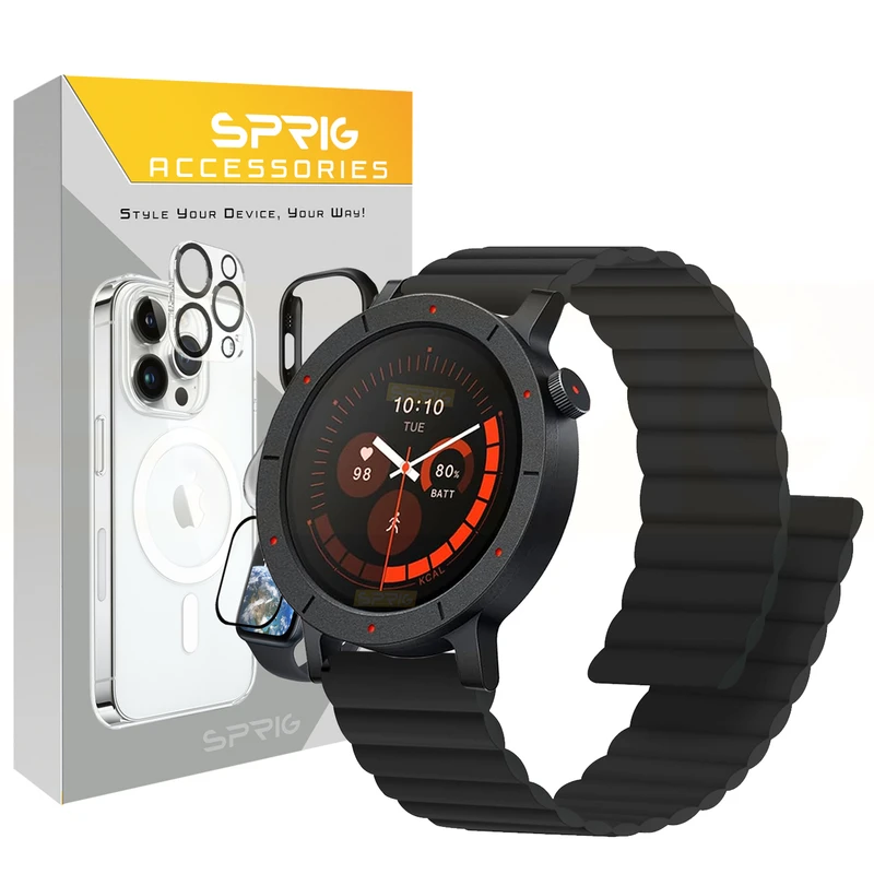 بند اسپریگ مدل Silicone Magnetic Link TW مناسب برای ساعت هوشمند ناتینگ سایز mm 22 سری CMF Watch Pro 3