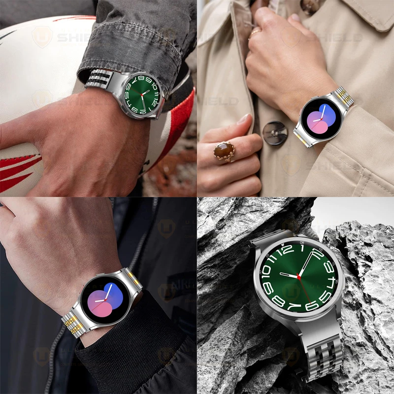 بند آلتیمیت شیلد مدل 7Row SLV 2C BTN مناسب برای ساعت هوشمند سامسونگ Galaxy Watch 7 40mm