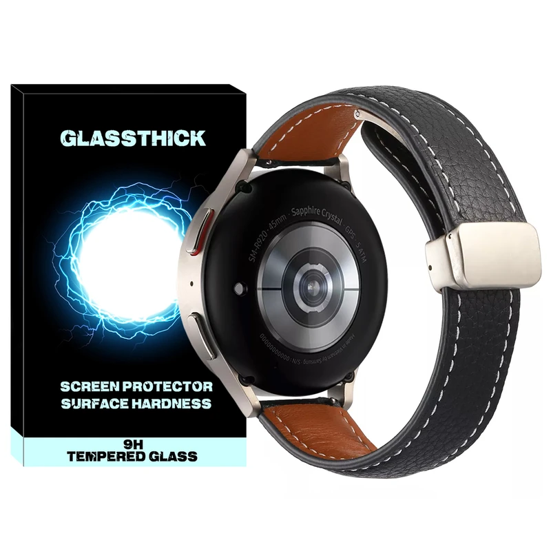 بند گلستیک مدل Mag Leather GL TW مناسب برای ساعت هوشمند سامسونگ Galaxy Watch 3 45mm / Gear S3 Frontier / Gear S3 Classic سایز 22mm