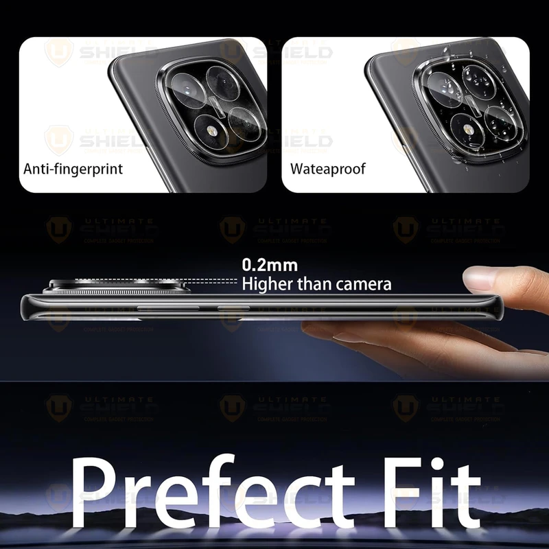 محافظ لنز دوربین آلتیمیت شیلد مدل 3D-UL مناسب برای گوشی موبایل شیائومی Redmi Note 14 Pro Plus 5G