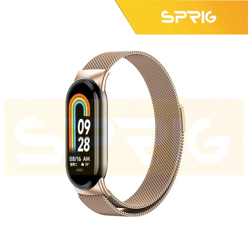 بند اسپریگ مدل Milanese مناسب برای ساعت هوشمند شیائومی Mi Band 8/9