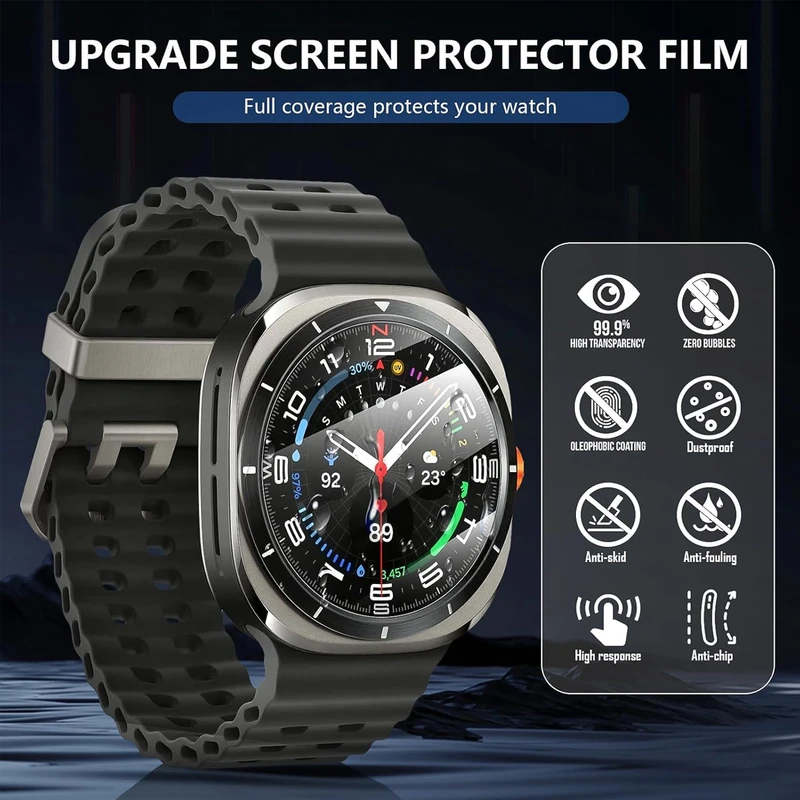 محافظ صفحه نمایش پلاس مدل Pmma-PL مناسب برای ساعت هوشمند سامسونگ Galaxy Watch 7 Ultra 47mm بسته دو عددی