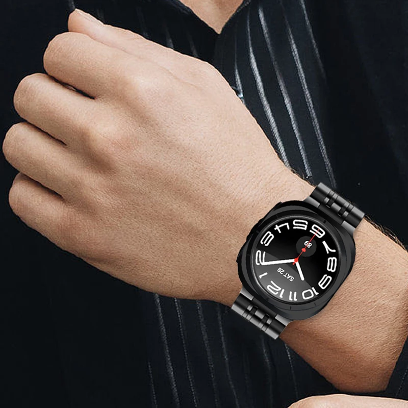 بند اسپریگ مدل 7Bead JustG مناسب برای ساعت هوشمند سامسونگ Galaxy Watch 7 Ultra 47mm به همراه کاور