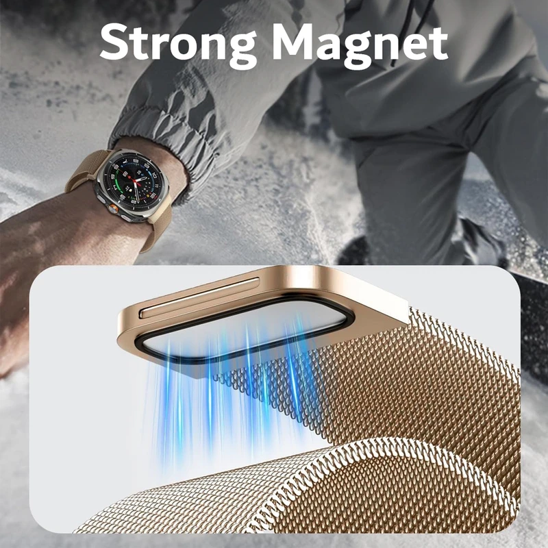 بند آکوآرا مدل Milanese مناسب برای ساعت هوشمند سامسونگ Galaxy Watch 8 40mm/44mm/Classic 46mm