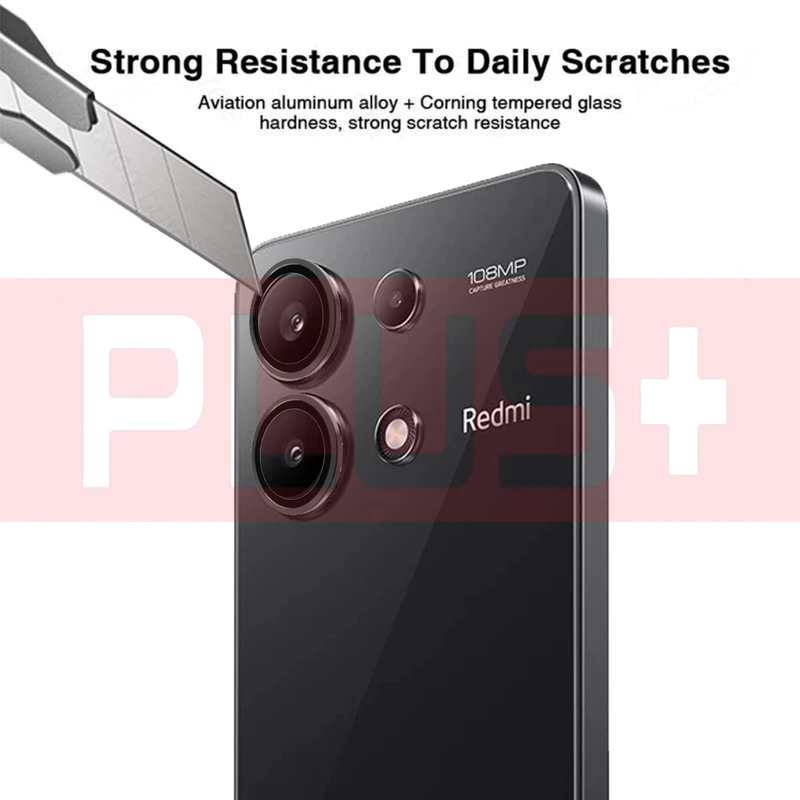 محافظ لنز دوربین پلاس مدل Ring-Metal-PL مناسب برای گوشی موبایل شیائومی Redmi Note 13 4g