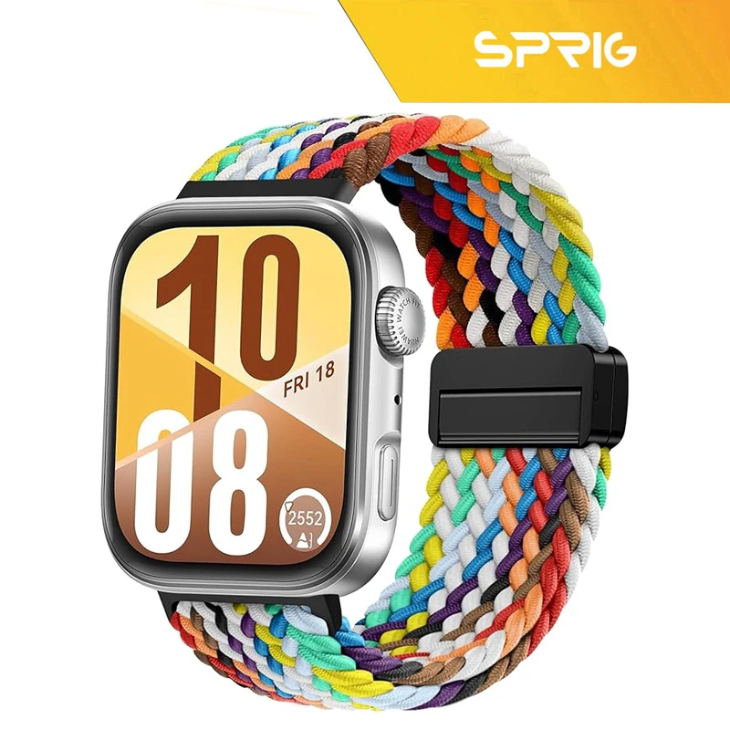 بند اسپریگ مدل Braided SL Magnet HWF-BK مناسب برای ساعت هوشمند هوآوی Fit 3/Fit 4/Fit 4 Pro 30mm
